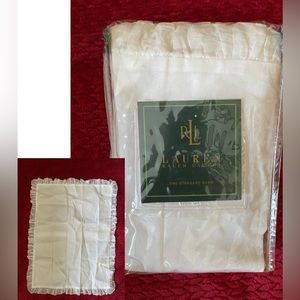 Ralph Lauren Ruffled One Standard Sham Shelter Island  White Ruffle detail
